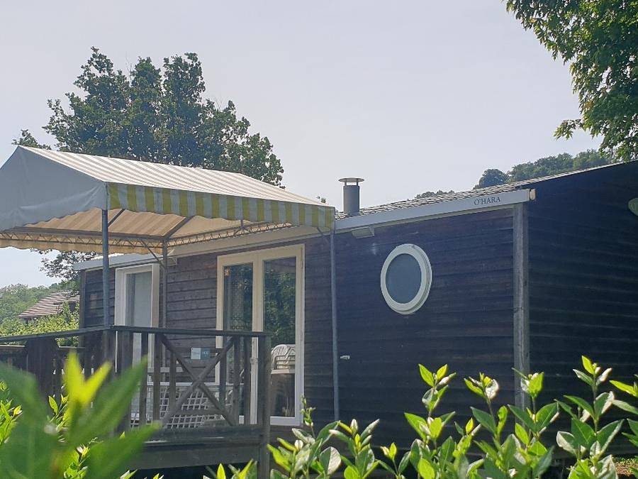 Camping Domaine de l'Epinette - Mobilheim 6 personen - Cottage Loggia in Châtillon (Jura), Jura