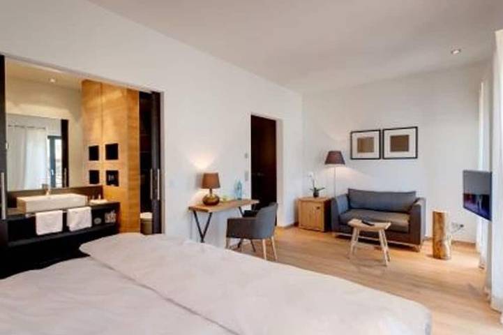Ferienhaus für 2 Personen, mit Balkon und Sauna sowie Garten, mit Haustier in Lübben