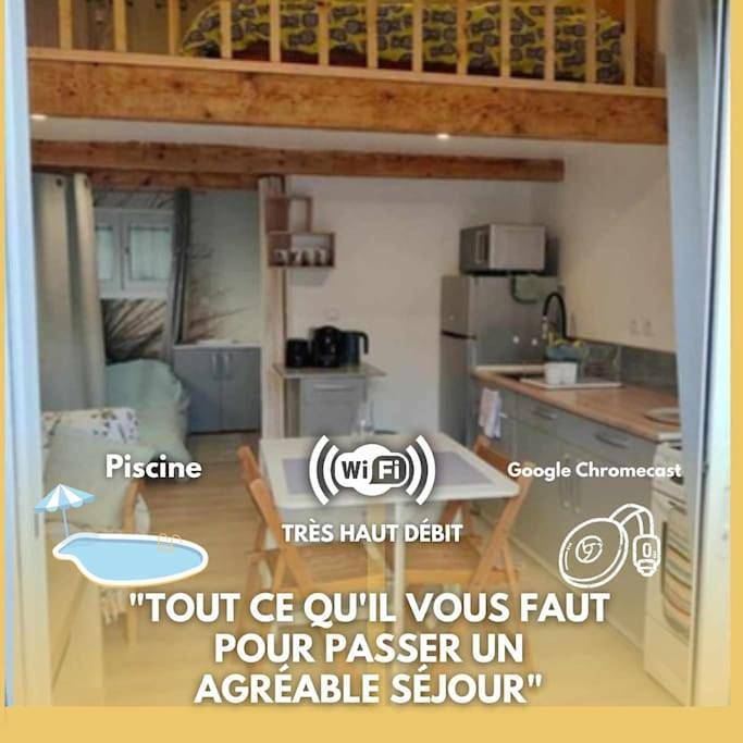 Appartement de vacances pour 4 personnes, avec terrasse et piscine, animaux acceptés