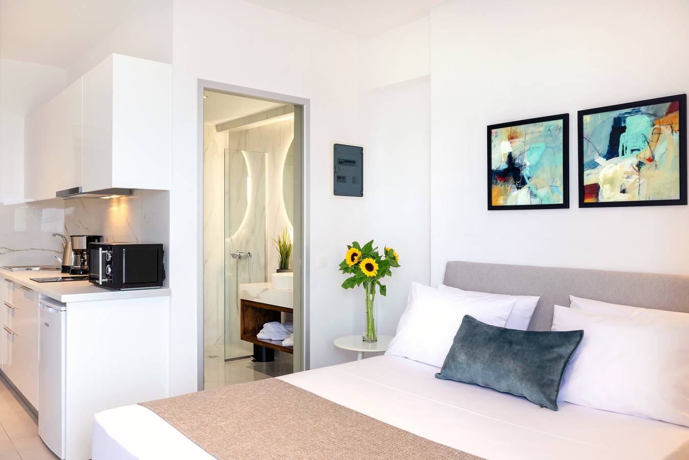 Ganzes Studio, Creta Sun, 111 Studio City View in Rethymno (Stadt), Rethymno und Umgebung