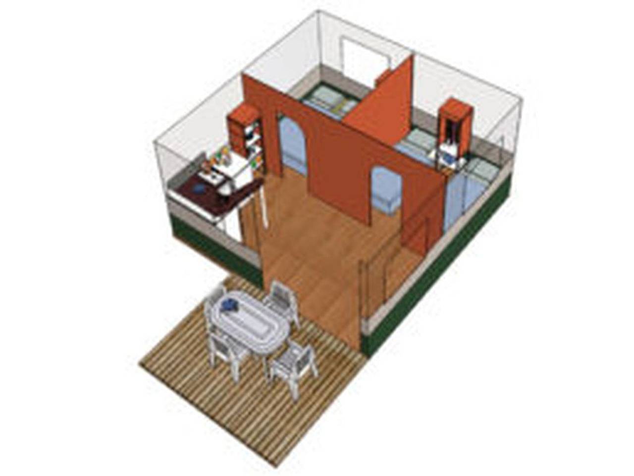 Bungalow mit Terrasse für 5 Personen in Villecroze, Draguignan Region