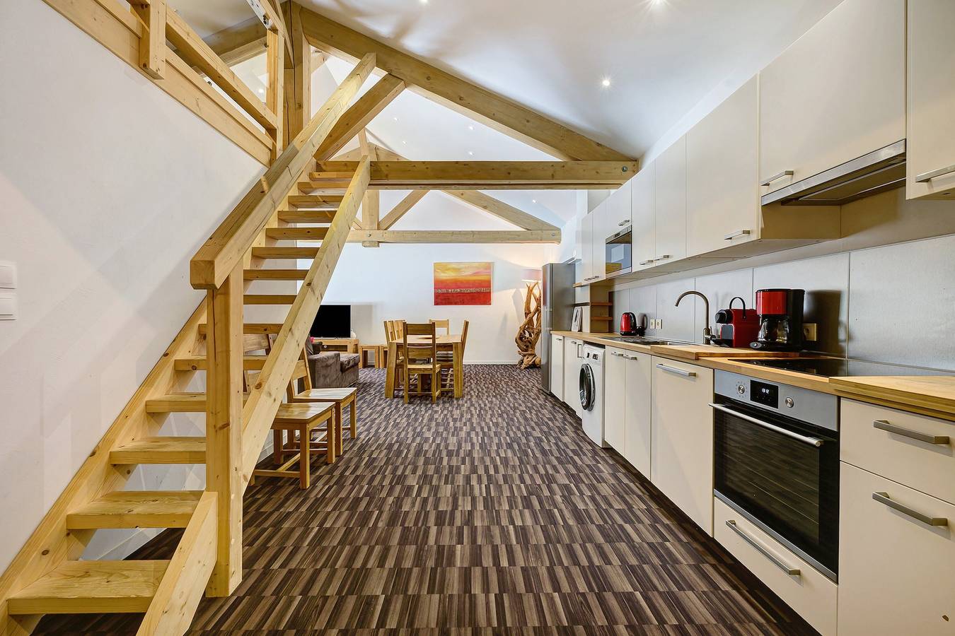 Ganze Wohnung, Appartement „Duplex Grand Renard“ mit Bergblick, Balkon und Wlan in Paradiski