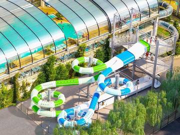 Camping für 8 Personen, mit Whirlpool und Sauna sowie Pool und Kinderpool in Picardie