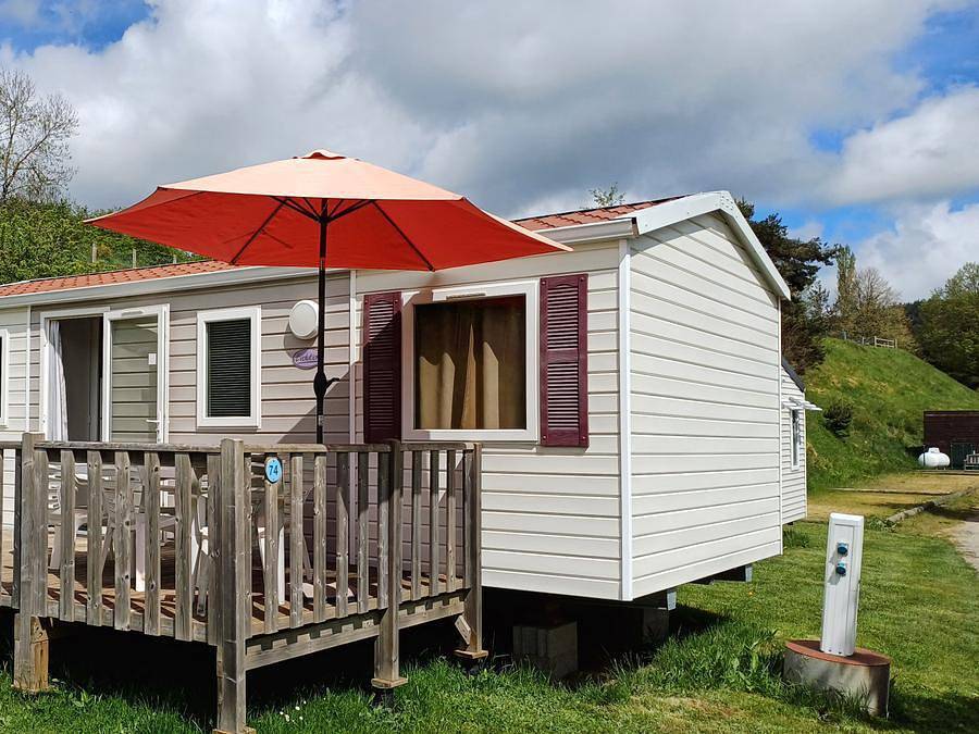 Camping La Cigale de l'Allier - Mobilheim 6 personen - Trigano Evolution Oder Sun Rolle in Langogne, Mende und Umgebung