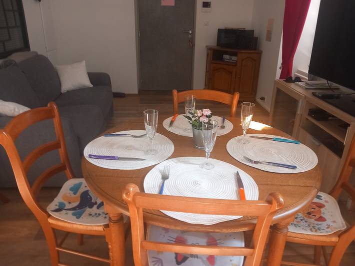 Entire apartment, 'Au Petit Bonheur T2 4 Guests' Apartment with Mountain View and Unlimited Wi-Fi in Mont-Dore, Volcans d'Auvergne Regional Nature Park