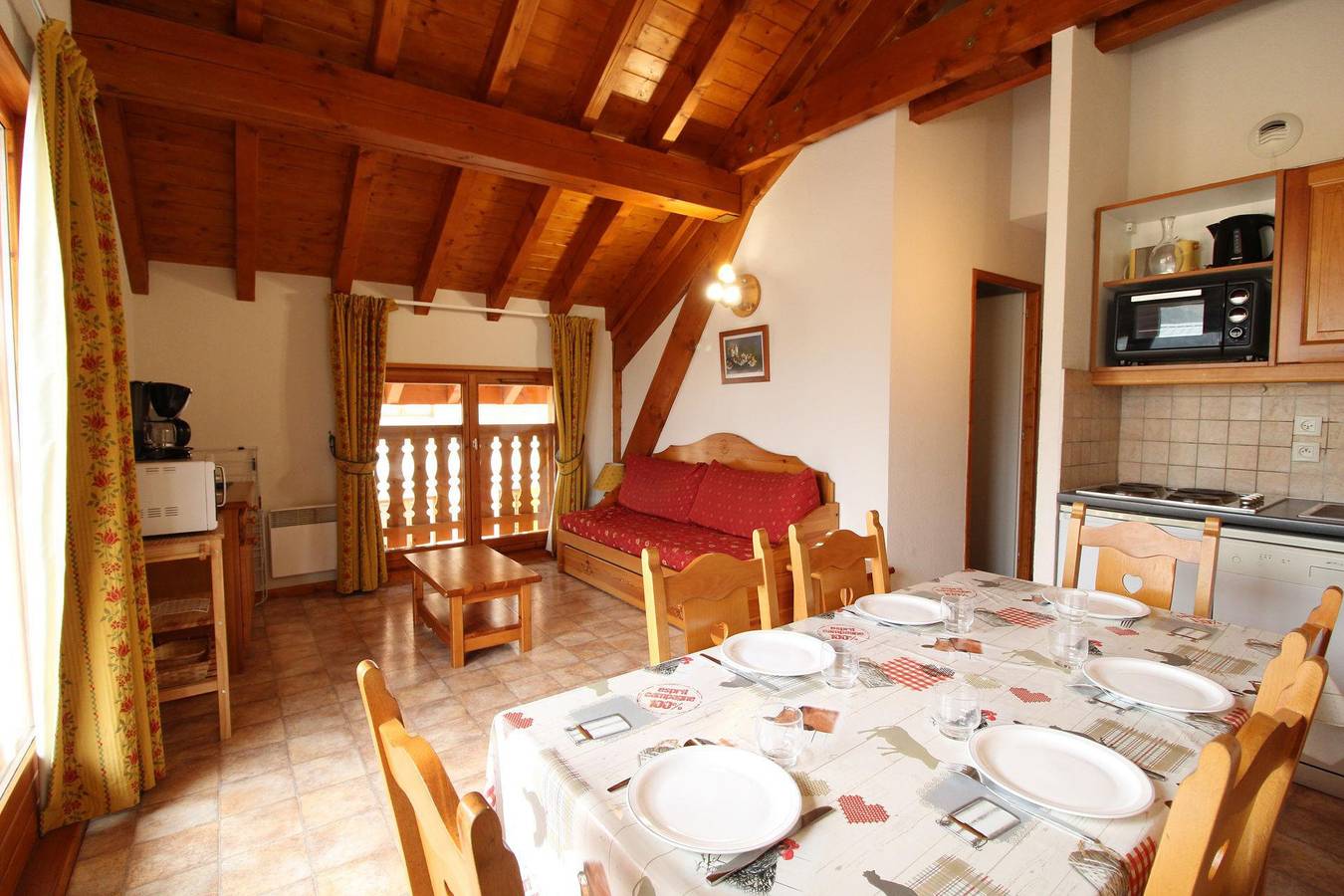 Geheel appartement, Résidence la Combe Iv - Appartement 3 kamers 6 personen (517) in Aussois, Saint-Jean-de-Maurienne regio