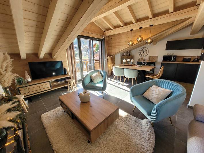Appartement de vacances pour 6 personnes, avec Balcon et Vue à Les Gets