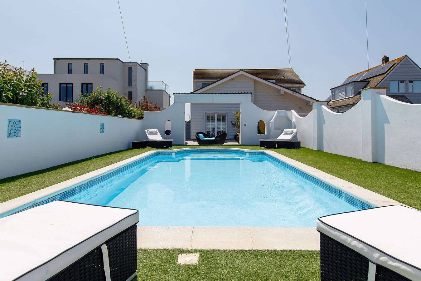 Vibrant Seafront Home With Seasonal Pool in West Sussex