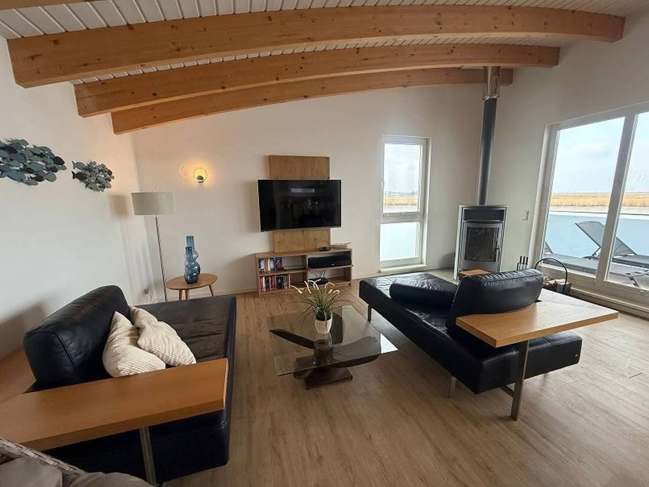 02. Floating Houses (105 m²) mit Kamin - Floating-House Nr. 6 Idun mit Kamin in Kröslin, Vorpommern Greifswald