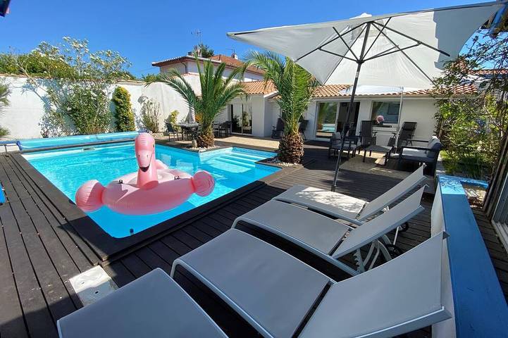 Maison de vacances pour 10 personnes, avec jardin, animaux acceptés dans L'Aiguillon (Arcachon)