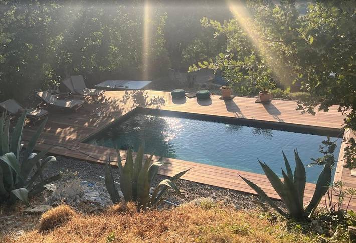 Maison de vacances pour 10 personnes, avec Terrasse et Jardin ainsi que Piscine et Vue