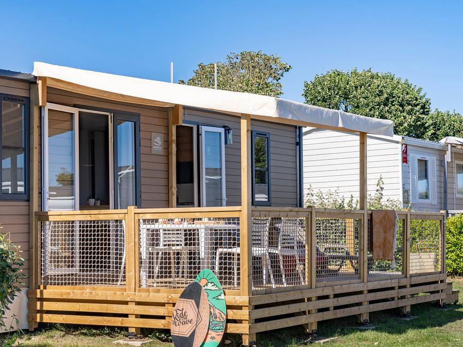 Camping Sandaya Le Kérou - Mobilheim 6 personen - Cottage Privilège Tv Lv - 3 Zimmer - 6 Personen in Clohars-Carnoët, Côte de Cornouaille