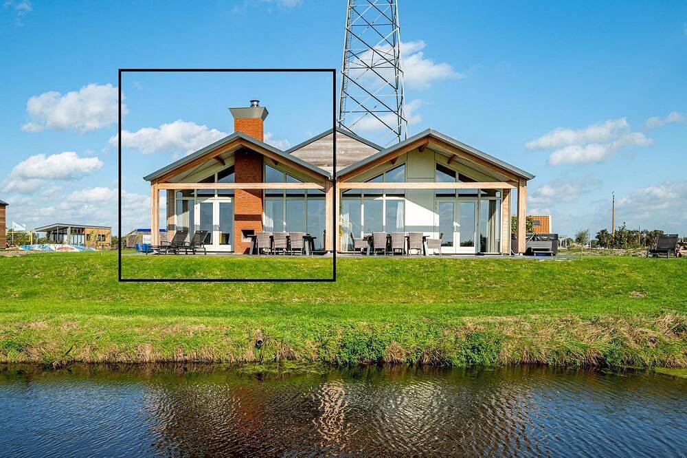 Übernachten Sie in unserem angebauten Bungalow Anchor 6 mit Panoramablick. in Akkrum, Friesland