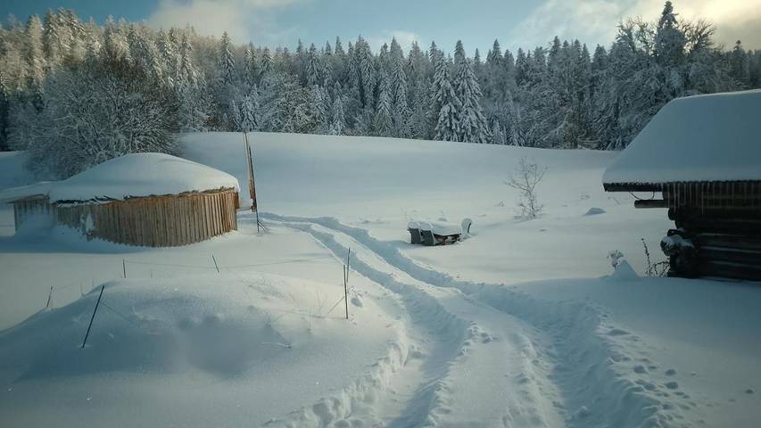 Tente pour 4 personnes, avec jardin ainsi que terrasse et sauna dans le Jura - 2