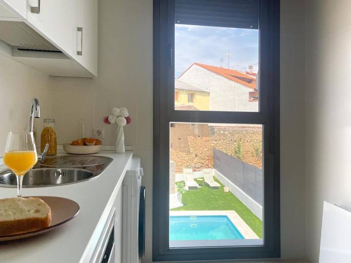 Apartamento para 9 personas, con Terraza y Piscina en Jaraíz de la Vera