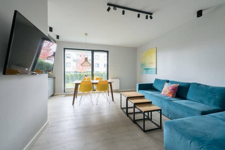 Apartamento entero, Modern Apartment | Private Garden and Parking in Gdynia in Orłowo, Gdynia