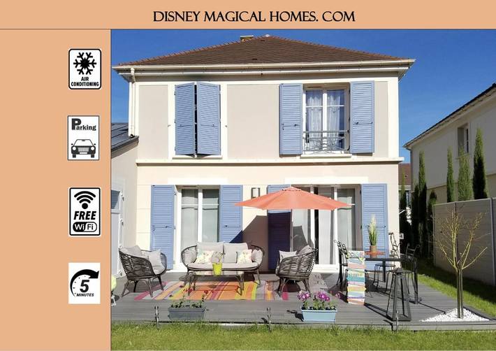 Villa pour 9 personnes, avec Balcon et Terrasse ainsi que Jardin et Vue à Magny-le-Hongre
