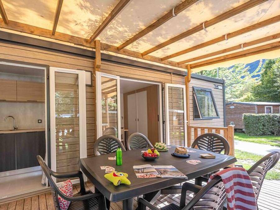 Camping Le Colporteur - Ciela Village - Mobilheim 6 personen - Ciela Privilège - 3 Schlafzimmer - Grill in Le Bourg-d'Oisans, Nationalpark Écrins