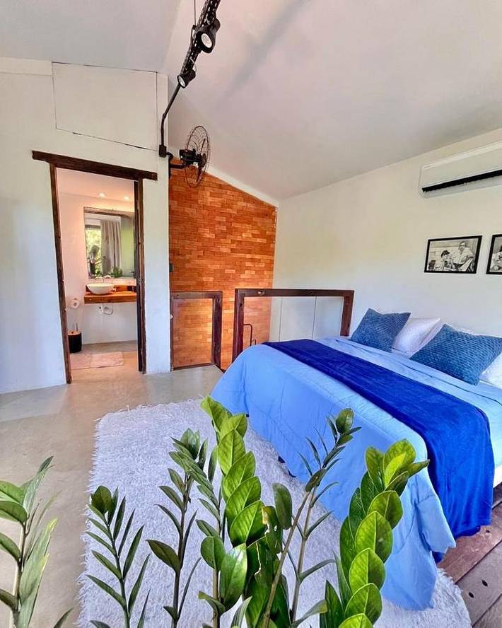 Casas e apartamentos de temporada para 3 pessoas, com jardim e vista e ainda balcão em Manguinhos