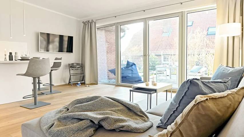 Ferienhaus für 4 Personen, mit Terrasse und Garten sowie Sauna