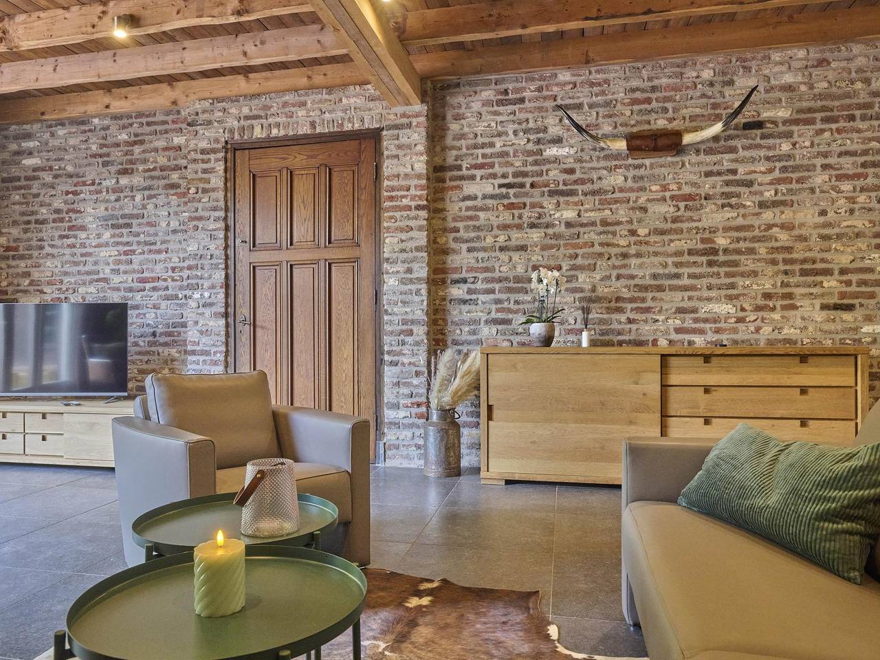 Ländliches Ferienhaus mit Blick auf die Hirsche
 in Reusel, Nordbrabant