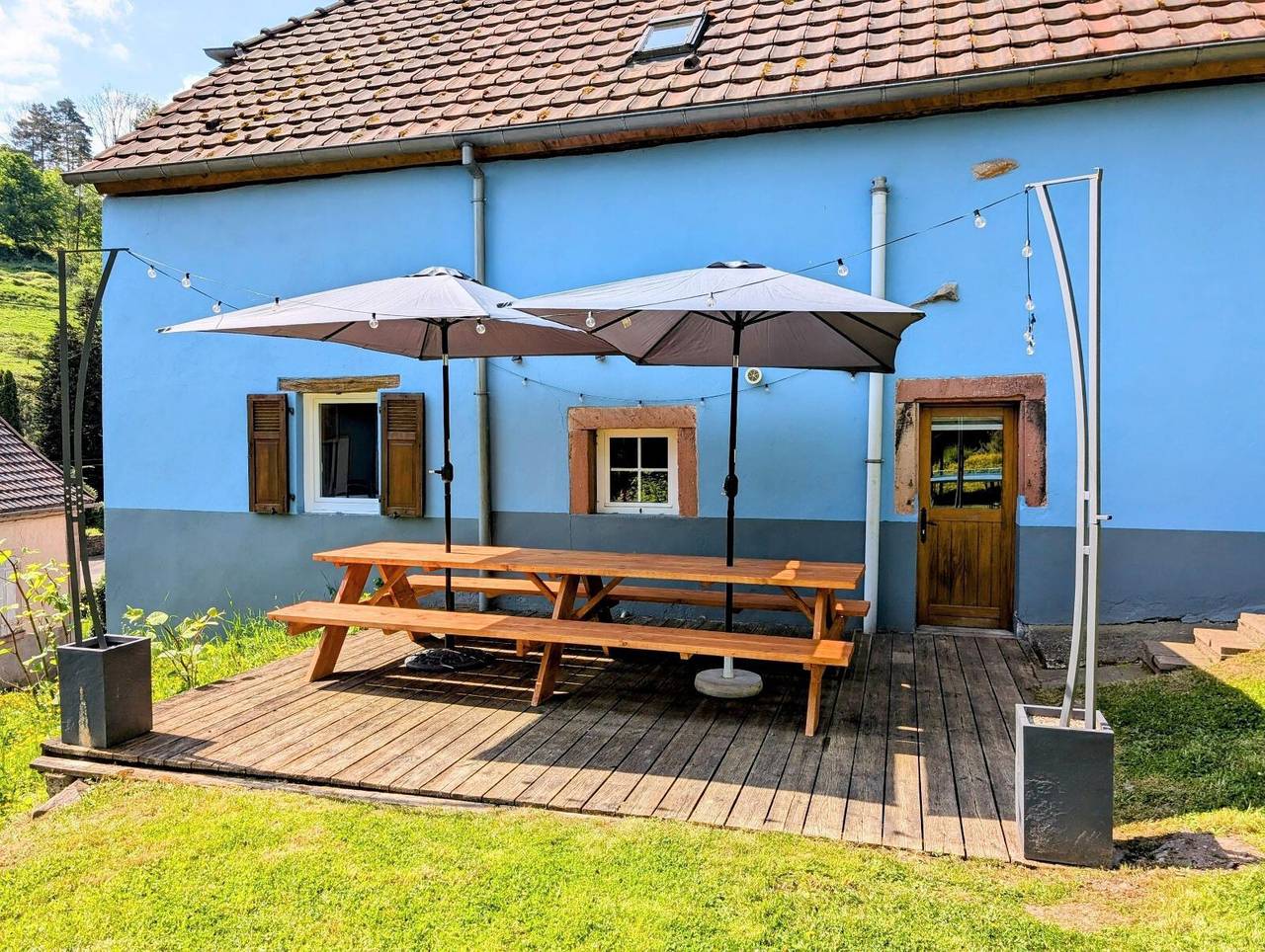 Vakantiehuis 'Le Chalet Cozy & Spa' met bergzicht, gedeeld terras en Wifi in Wildersbach, Bas-Rhin Alsace