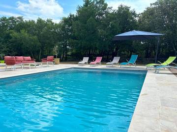 Cottage pour 6 personnes, avec piscine et jardin, animaux acceptés à Méjannes-le-Clap