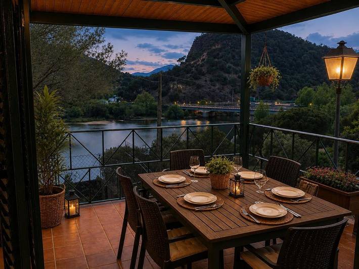 Casa rural para 6 personas, con balcón además de vistas y vistas al lago en Sierra Oeste