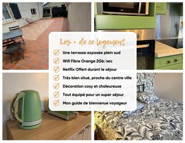 Gîte pour 4 personnes, avec terrasse, animaux acceptés à Châteaubernard