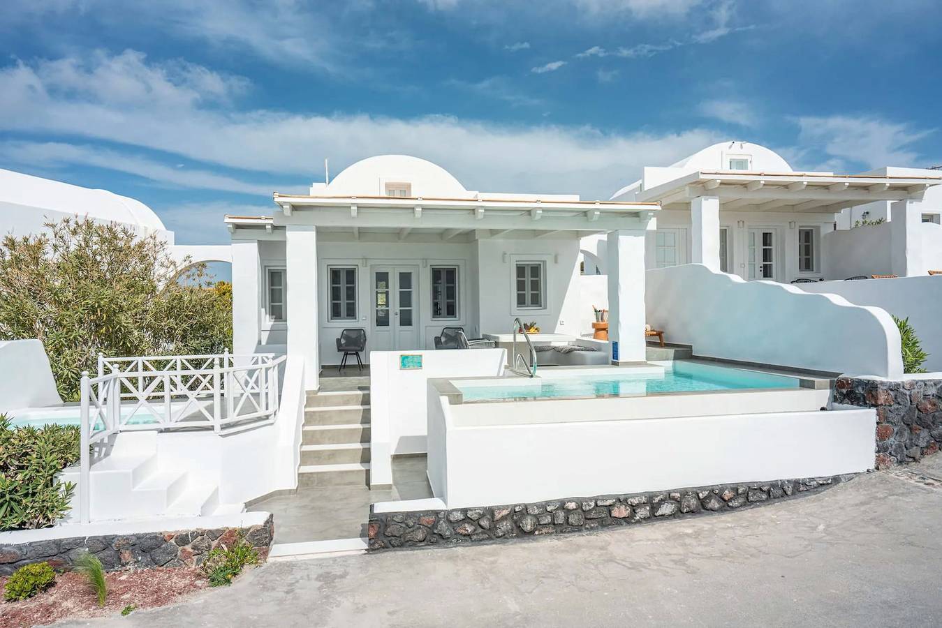 Wonderful Oia Sunset & Sea view Villa | Private Heated Spa Jacuzzi | Villa Turquoise | 3 Bedroom Villa | Access to shared pools in Ormos Ammoudiou, Santorini