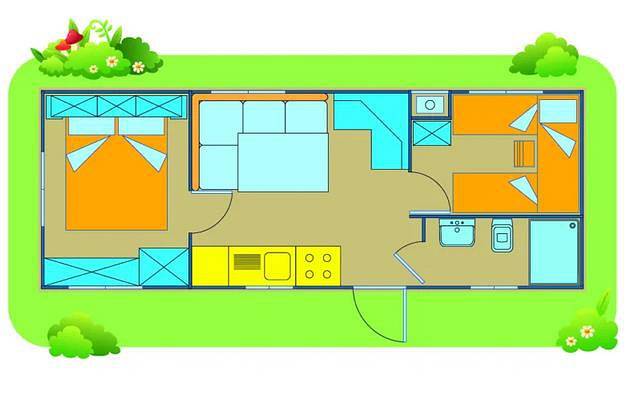 Camping Villaggio Lamaforca Mobilehome Happy Easy für 6 Personen in Torre Santa Sabina, Carovigno