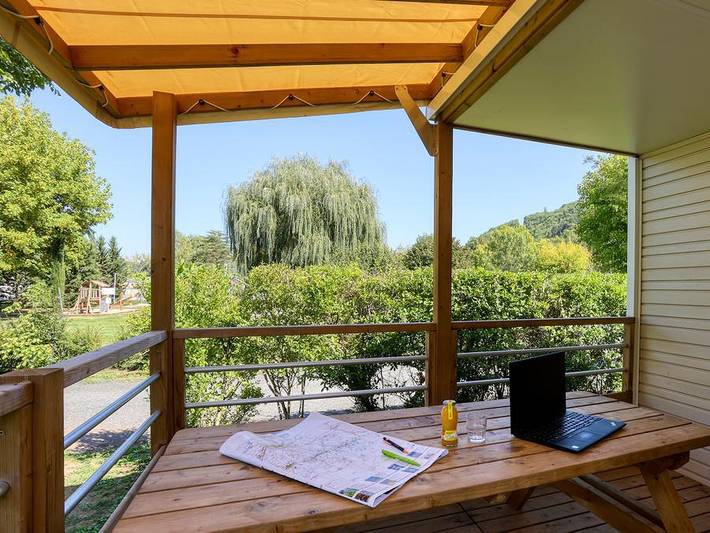 Camping La Salvinie - Mobilheim 6 personen - Mobilheim Privilege 3ch Tv Lv 6 pers in Terrasson-Lavilledieu, Périgord Noir