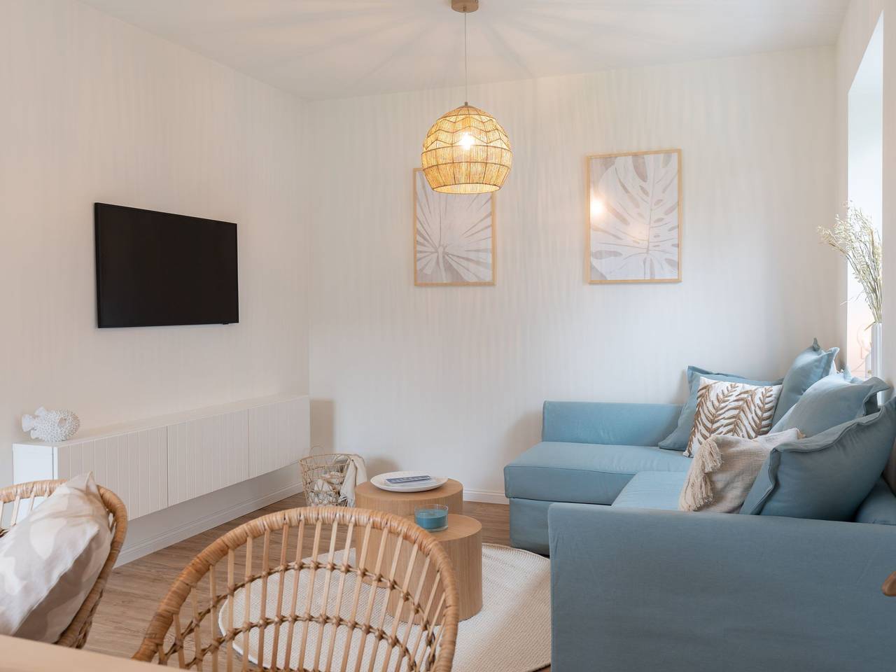 Ganze Wohnung, Küstenbutze - Modernes Apartment für 6 im Beach-Style mit vollausgestatteter Kü in Mildstedt, Nordfriesland