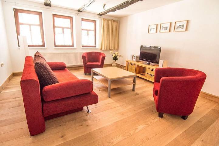Ferienwohnung für 6 Personen, mit Balkon und Garten in Stolberg (Südharz)