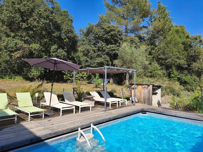 Location de vacances pour 4 personnes, avec Balcon et Terrasse ainsi que Jardin et Piscine à Saint-Brès - 4