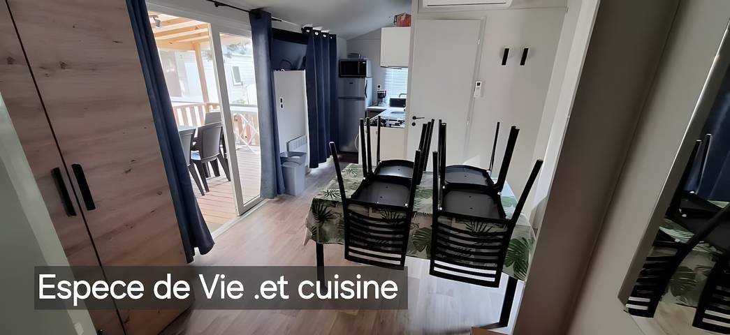 Mobil-home « Bienvenue » con terraza privada, Wi-Fi y aire acondicionado in Saint-Cyprien, Costa mediterránea (Francia)