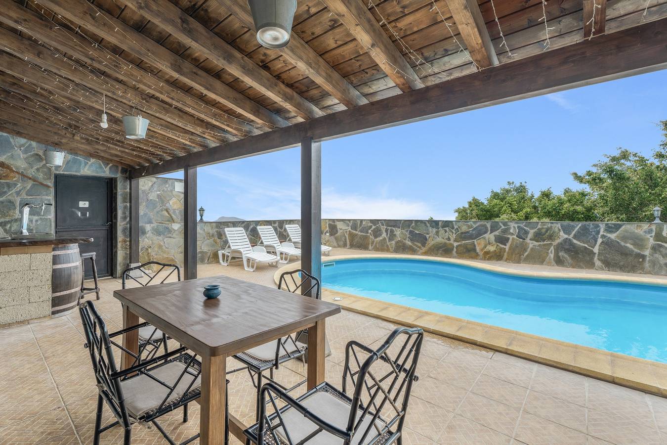 Casa Rural Tijoco" con vista sul mare, piscina privata e Wi-Fi in La Postura, Adeje