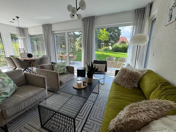 Ferienhaus für 6 Personen, mit Garten und Ausblick in Freiberg
