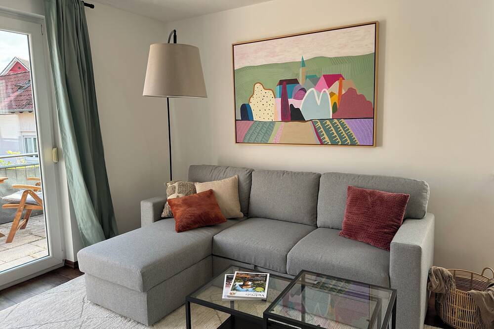 Ganze Wohnung, Liv & Blue Ferienwohnung in Freinsheim - Stilvolle Dachgeschoßwohnung in Freinsheim, Pfälzer Rheinebene