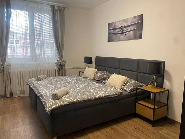 Apartament wakacyjny dla 4 osób, z Balkon i Ogród oraz Widok w Pilzno