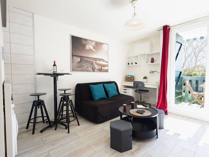 Appartement de vacances pour 3 personnes, avec balcon à Bidart