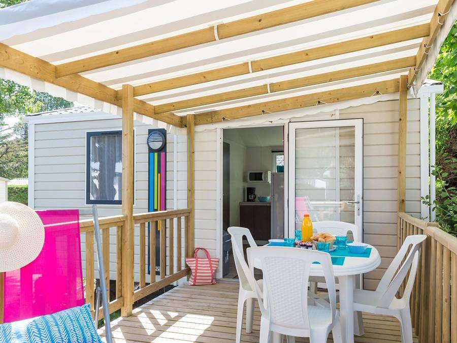 Camping Le Chaponnet - Mobilhome 2 personas - Cottage Ibiza - 1 habitación ** (sólo francés) in Brem-sur-Mer, Valle del Loira