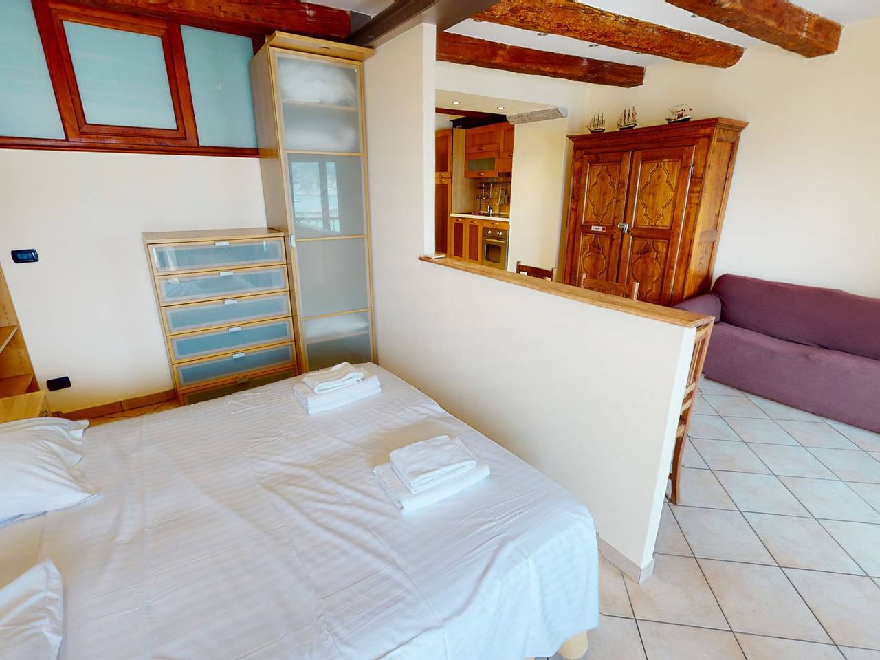 Ganze Wohnung, 2-Zimmer-Loft mit Meerblick in Altstadt, Strände in der Nähe in Menton, Nizza und Umgebung