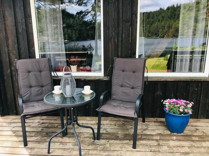 Camping für 5 Personen, mit Garten und Ausblick sowie Seeblick in Süd-Norwegen - 3