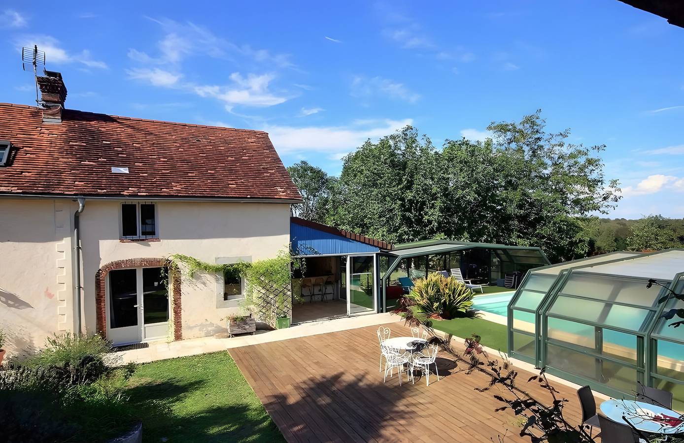 Casa vacacional «Le Clos Fleuri» con vistas a la montaña, Wi-Fi y aire acondicionado in Ponson-Debat-Pouts, Béarn