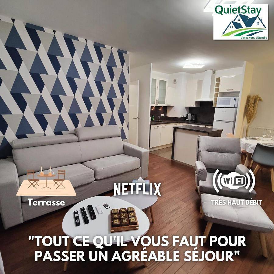Appartement entier, Quietstay 20' Paris, Connected Home avec Terrasse in Massy, Essonne