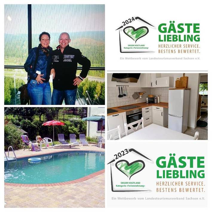 Ferienwohnung für 4 Personen, mit Terrasse und Garten sowie Pool und Sauna in Lengenfeld - 2