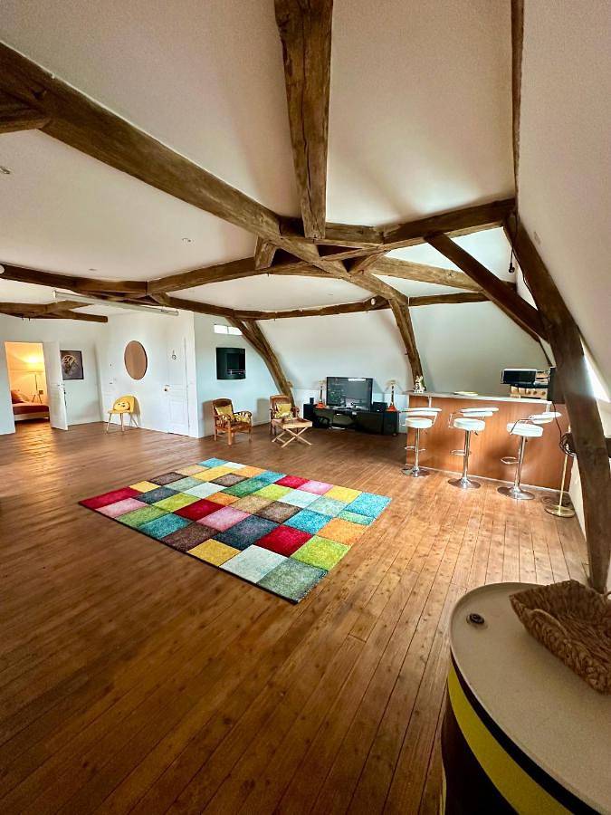 Gîte pour 15 personnes, avec jardin et piscine ainsi que sauna et vue à Écommoy - 4