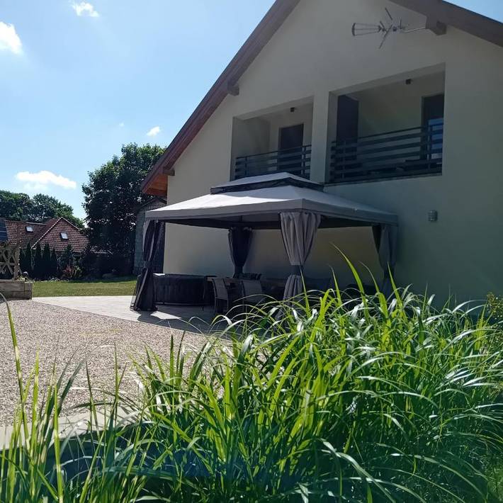 Wiejski domek dla 2 osób, z Balkon i Taras oraz Ogród i Widok w Grunwald