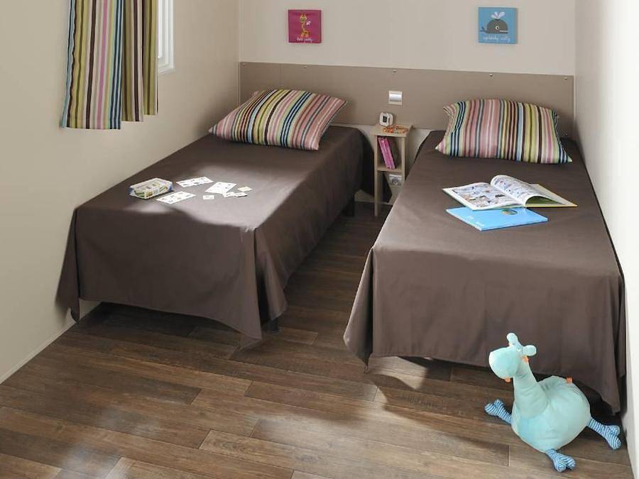 Camping Le Marqueval - Mobilheim 6 personen - Super Cordelia 32m² - 3 Schlafzimmer in Pourville-sur-Mer, Hautot-sur-Mer